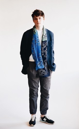 dunkelblaues Baumwollsakko von Junya Watanabe MAN