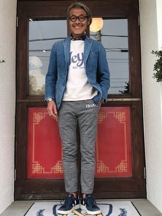 blaues Jeanssakko von Feng Chen Wang
