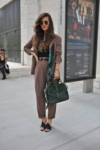 dunkelgrüne Satchel-Tasche aus Leder von Dolce & Gabbana