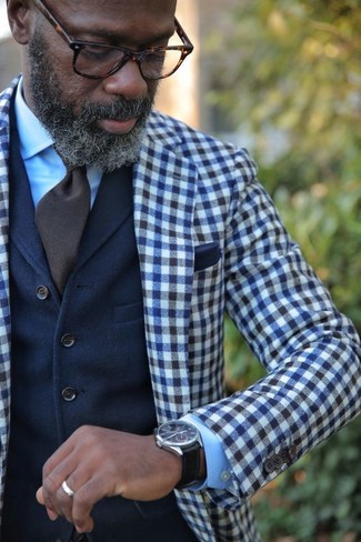 dunkelbraune Krawatte von Gucci