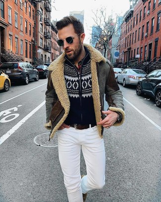 Lammfelljacke kombinieren – 673+ Herren Outfits
