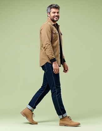 beige Chukka-Stiefel aus Wildleder von Marc O'Polo