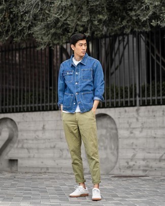 blaue Shirtjacke aus Jeans von ASOS DESIGN