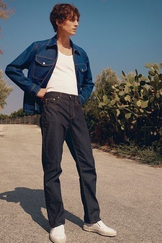dunkelblaue Shirtjacke aus Jeans von Études