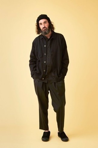 schwarzes Kurzarmhemd von Brandit