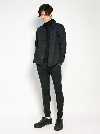 schwarze Shirtjacke aus Nylon von Uniform Experiment