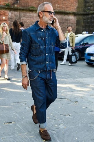 dunkelblaue Jeans von Gosha Rubchinskiy