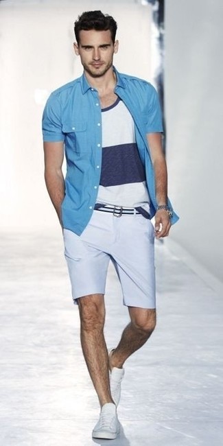 Wie Kurzarmhemd mit Leinenschuhe zu kombinieren – 19 Herren Outfits