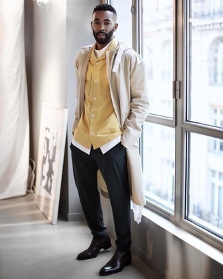 Wie Kurzarmhemd mit Regenjacke zu kombinieren – 75 Herren Outfits