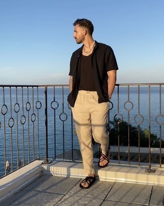 Wie Kurzarmhemd mit Trägershirts zu kombinieren – 236 Herren Outfits