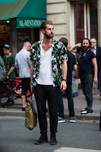Wie Kurzarmhemd mit Trägershirts zu kombinieren – 236 Herren Outfits