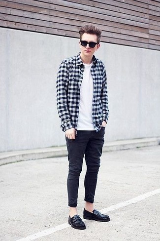 Wie enge Jeans mit Slipper zu kombinieren – 249 Herren Outfits