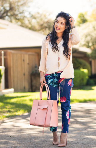 rosa Shopper Tasche aus Leder von EMILY & NOAH
