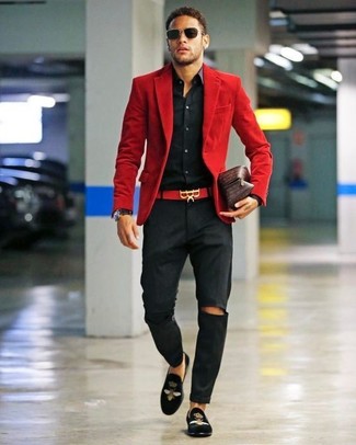 Wildledergürtel kombinieren – 448 Herren Outfits