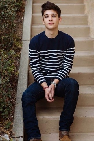 Teenager: Schuhe aus Wildleder kombinieren – 76 Herbst Herren Outfits