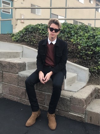 Teenager: Schuhe aus Wildleder kombinieren – 76 Herbst Herren Outfits