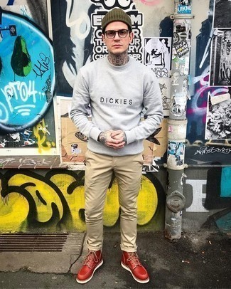 graues bedrucktes Sweatshirt von G-Star RAW