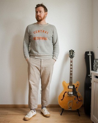 graues besticktes Sweatshirt von Moncler