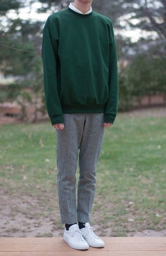 dunkelgrünes Sweatshirt von AMI Alexandre Mattiussi