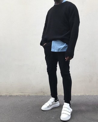 schwarzes Sweatshirt von Solid