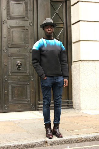 schwarzes bedrucktes Sweatshirt von Versace