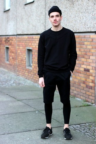 schwarzes Sweatshirt von Beams Plus