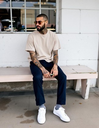 dunkelblaue vertikal gestreifte Socken von Tommy Hilfiger