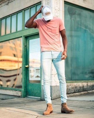 weiße bedruckte Baseballkappe von Armani Jeans