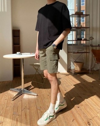 olivgrüne Shorts von Jean Paul Gaultier