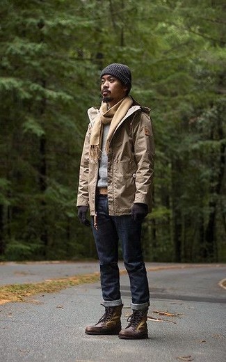 Beige Gürtel kombinieren – 4 Winter Herren Outfits