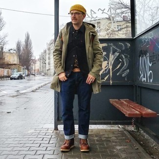 Beige Gürtel kombinieren – 4 Winter Herren Outfits