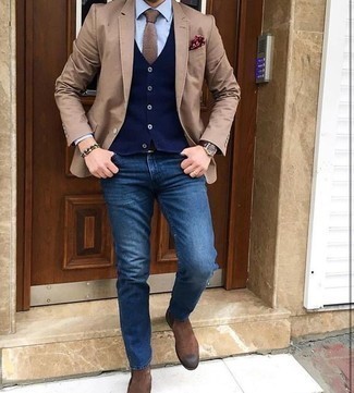 Welche Chelsea Boots mit beige Sakkos zu tragen – 66 Herren Outfits
