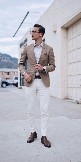 Welche Chelsea Boots mit beige Sakkos zu tragen – 66 Herren Outfits