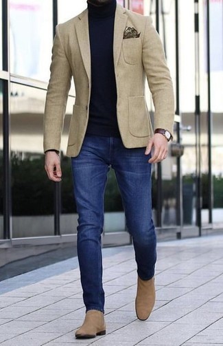 Welche Chelsea Boots mit beige Sakkos zu tragen – 66 Herren Outfits