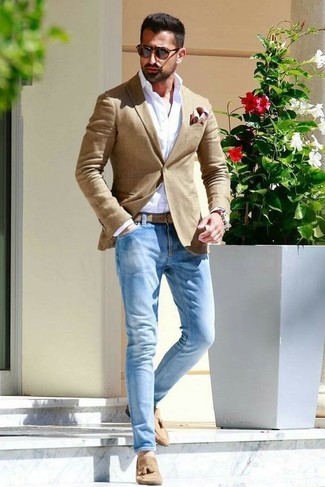 Welche Slipper mit beige Sakkos zu tragen – 839+ Herren Outfits