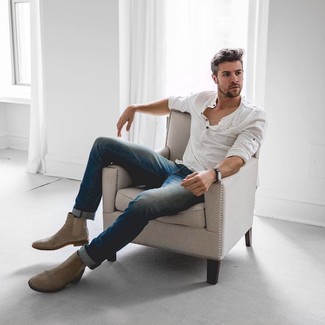 Beige Stiefel kombinieren – 1826+ Herren Outfits
