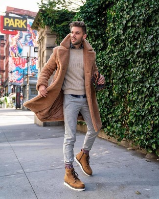 Beige Pelz kombinieren – 12 Herren Outfits