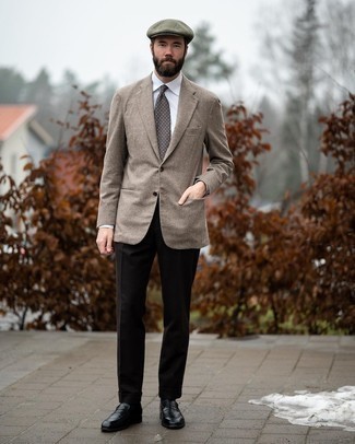 Beige Wolljacke mit Fischgrätenmuster kombinieren – 5 Elegante Frühling Herren Outfits