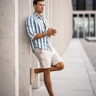 Beige Leinen Shorts kombinieren – 11 Herren Outfits