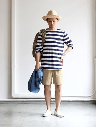 Beige Leinen Shorts kombinieren – 11 Herren Outfits