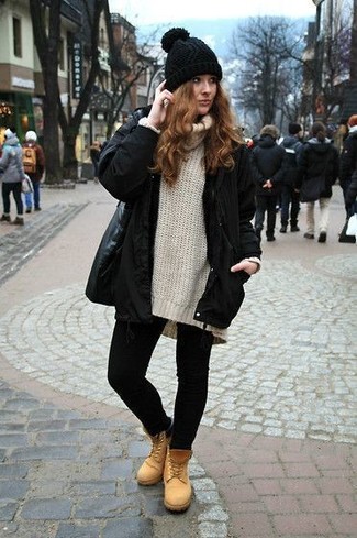 Beige Nubuk flache Stiefel mit einer Schnürung kombinieren – 31 Damen Outfits