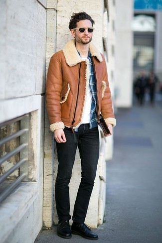 Beige Lammfelljacke kombinieren – 57 Herren Outfits