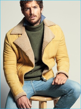 Beige Lammfelljacke kombinieren – 57 Herren Outfits