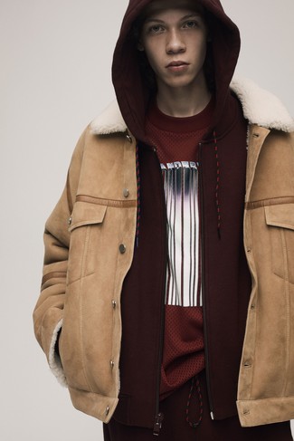 Beige Lammfelljacke kombinieren – 57 Herren Outfits