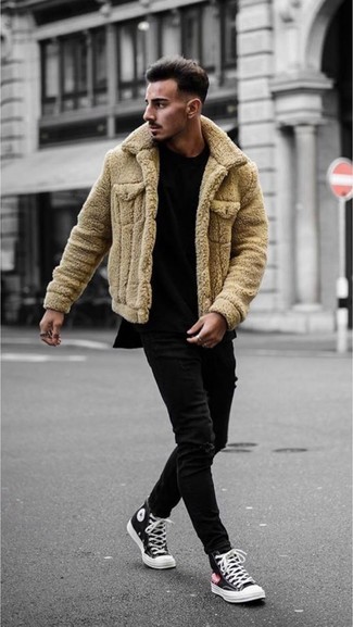 Beige Lammfelljacke kombinieren – 57 Herren Outfits