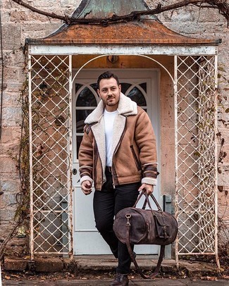 Beige Lammfelljacke kombinieren – 57 Herren Outfits