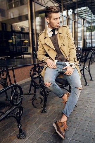 Beige Trenchcoat kombinieren – 606+ Herren Outfits