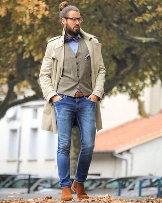 Welche Jeans mit beige Weste zu tragen – 52 Herren Outfits
