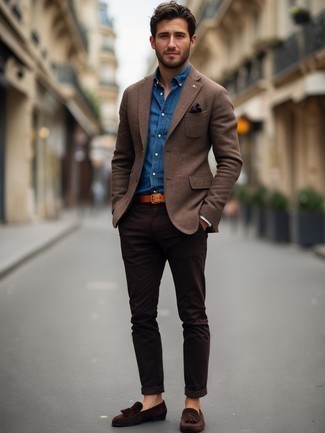Beige geflochtenen Segeltuchgürtel kombinieren – 67 Herren Outfits