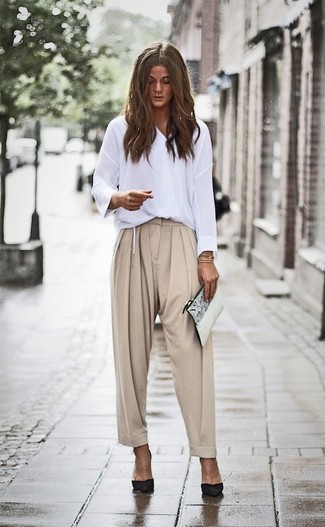 Wie Karottenhose mit Pumps zu kombinieren – 52 Frühling Damen Outfits